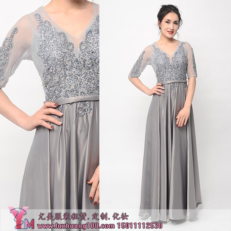 长款晚礼服L20856加肥
